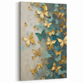 Butterfly Dreams Art - Abstract Butterflies in Gold and Teal Tones