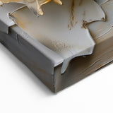 Elegant Butterfly Textured Art - Neutral Tones in Cream and Gold