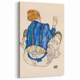 Art Deco Wall Art - Vibrant 1920s Inspired Blue and Orange Design