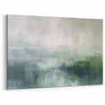Modern Abstract Landscape in Green Hues - Nature Inspired Wall Art Canvas