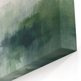 Modern Abstract Landscape in Green Hues - Nature Inspired Wall Art Canvas