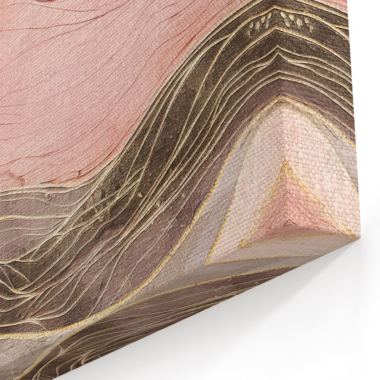 Abstract Landscape with Moon in Soft Pinks - Modern Nature Wall Art