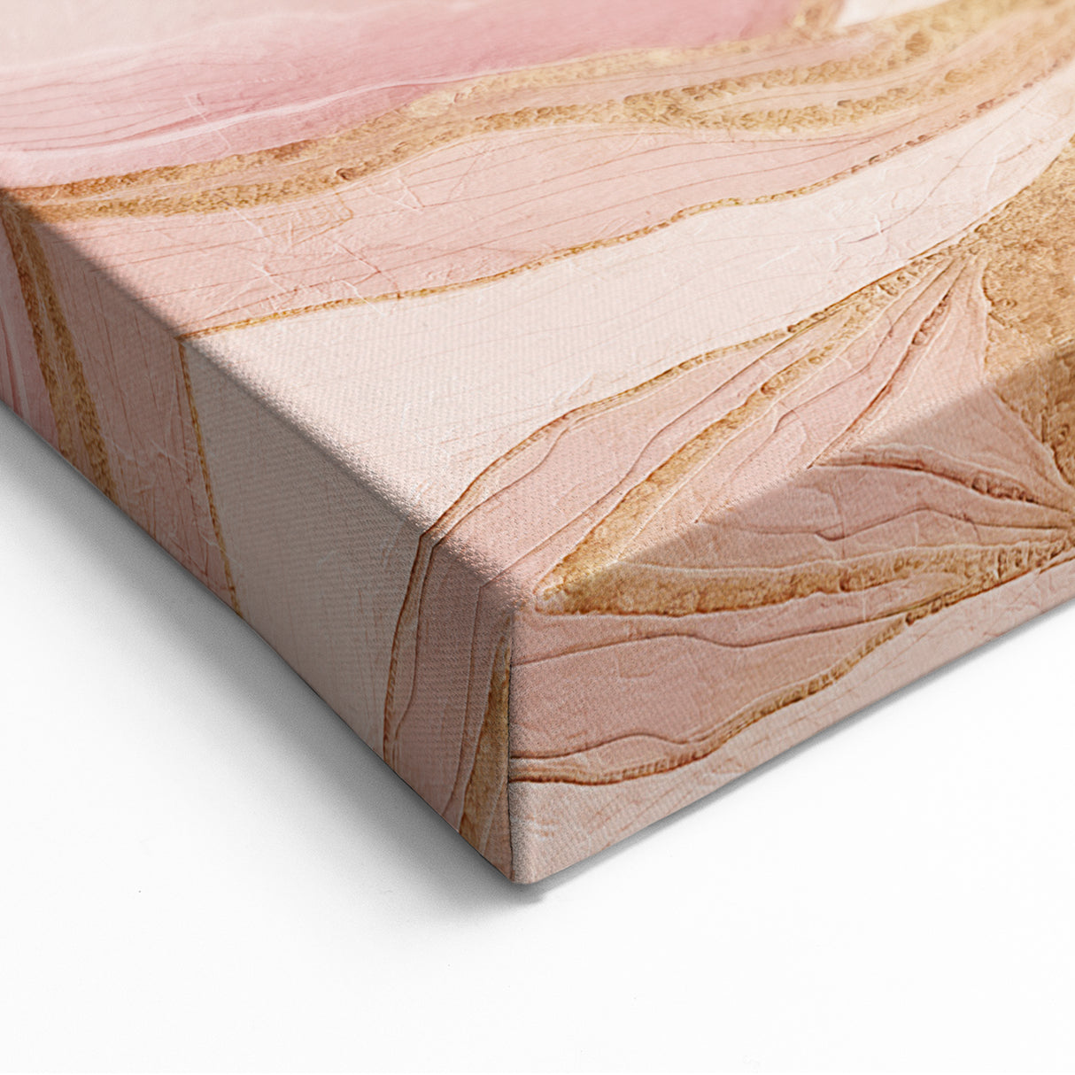 Abstract Landscape with Moon in Soft Pinks - Modern Nature Wall Art