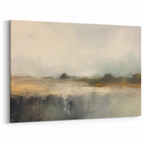 Subtle Abstract Landscape in Earth Tones - Modern Nature Wall Art Canvas