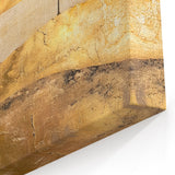 Abstract Landscape with Trees in Gold Tones - Modern Nature Wall Art