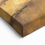 Abstract Landscape with Trees in Gold Tones - Modern Nature Wall Art