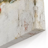 Rustic Countryside Village Art – Charming Abstract Landscape Canvas Print