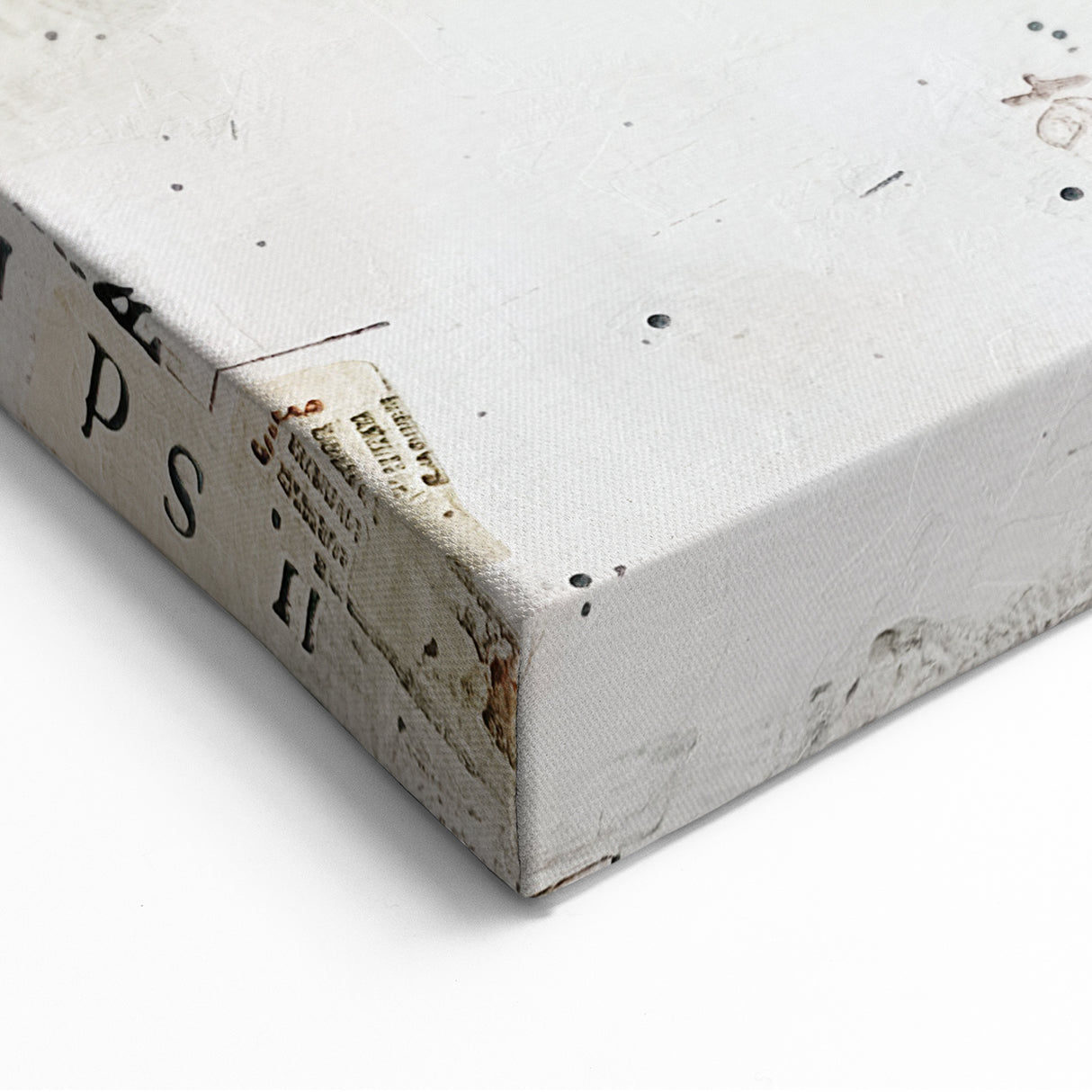 Rustic Countryside Village Art – Charming Abstract Landscape Canvas Print