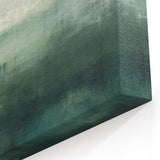 Abstract Green Landscape in Misty Hues - Serene Nature Wall Art Canvas