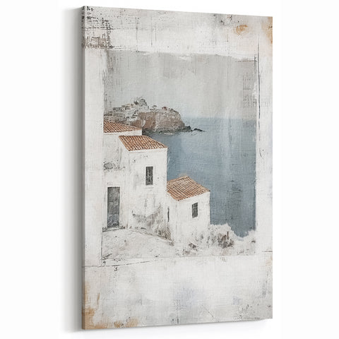 Minimalist Coastal Architecture Art – Abstract Seaside Wall Print