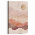 Celestial Landscape Abstract - Contemporary Pink and Gold Canvas Art