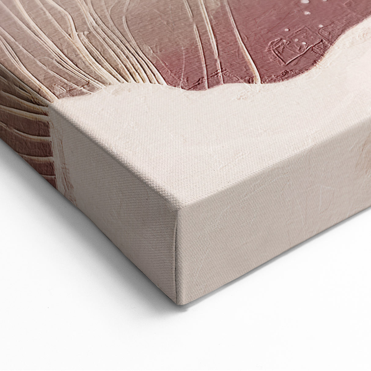 Celestial Landscape Abstract - Contemporary Pink and Gold Canvas Art