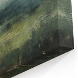 Abstract Nature Scene in Deep Greens - Modern Landscape Canvas Art