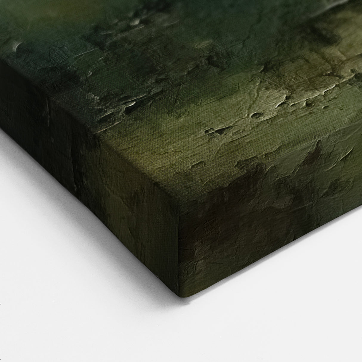 Abstract Nature Scene in Deep Greens - Modern Landscape Canvas Art
