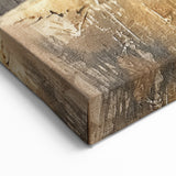 Golden Tree Line Abstract Landscape - Elegant Nature Wall Art Canvas