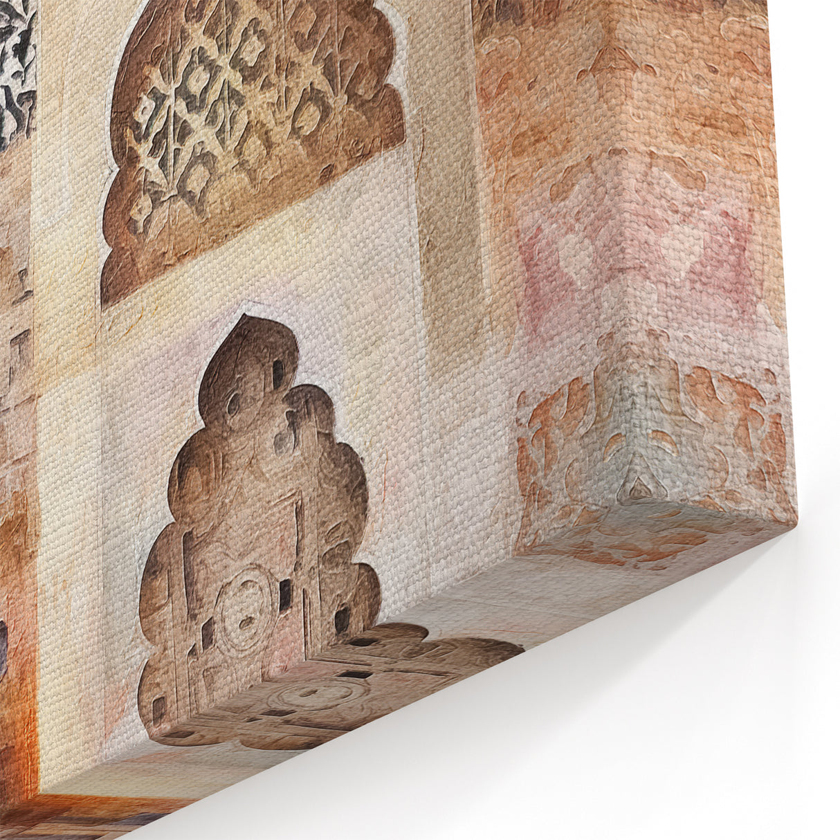 Ornate Architectural Abstract – Textured Vintage Wall Art Canvas Print