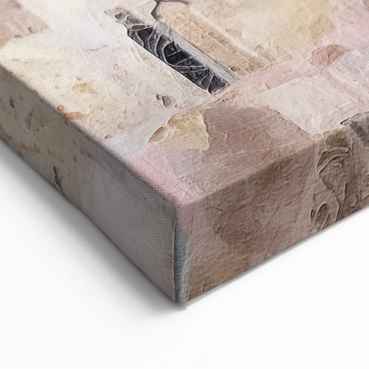 Ornate Architectural Abstract – Textured Vintage Wall Art Canvas Print