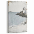 Minimalist Seaside Architecture Art – Coastal Abstract Canvas Print