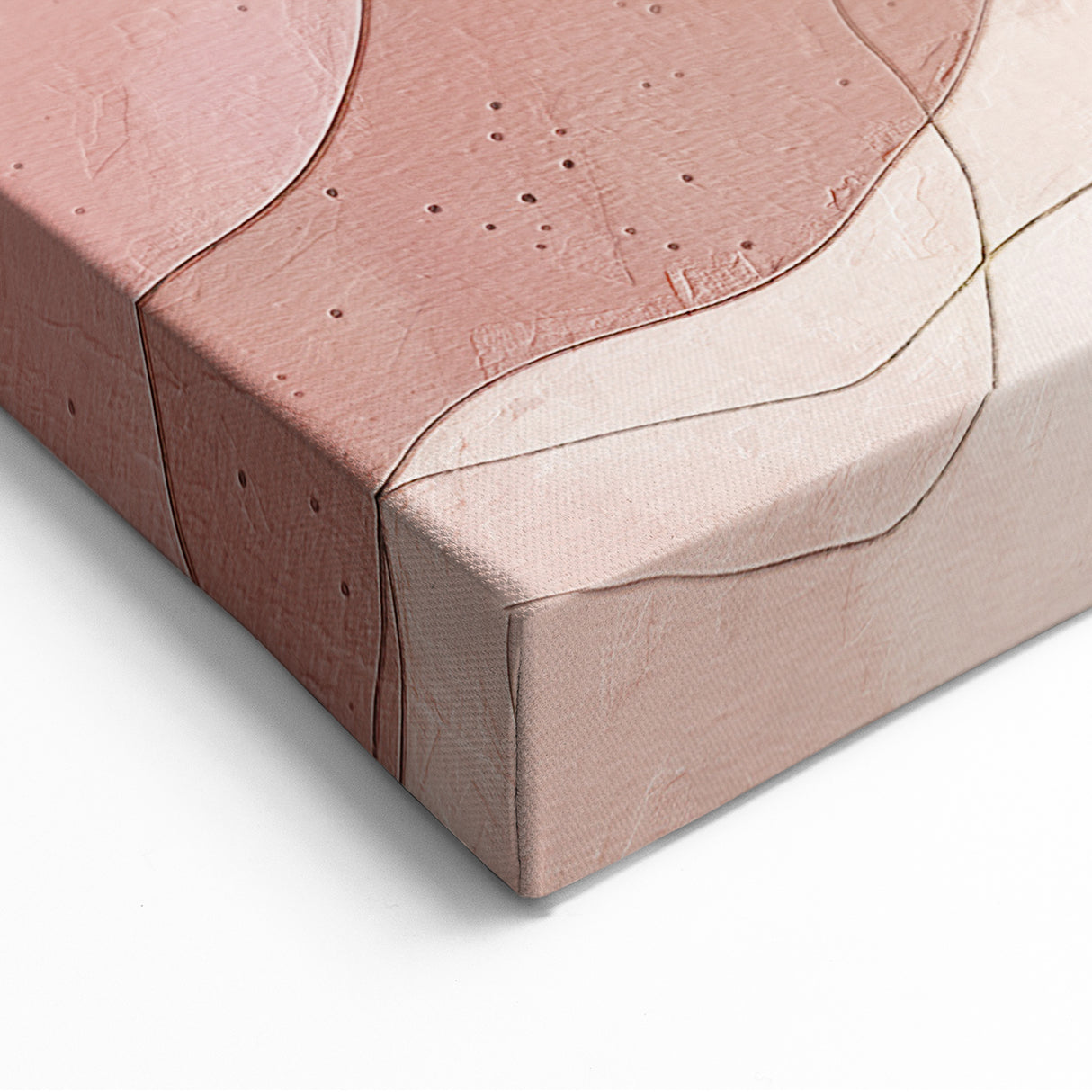 Modern Abstract Landscape Art - Moonlit Desert Scene on Canvas