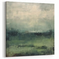Abstract Nature Landscape - Misty Green Field on Canvas Wall Art