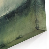 Abstract Nature Landscape - Misty Green Field on Canvas Wall Art