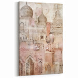 Intricate Domed Architecture Art – Vintage Abstract Wall Art Canvas Print