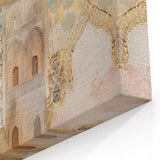 Ornate Architectural Abstract – Textured Vintage Wall Art Canvas Print