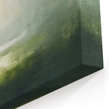 Soft Green Landscape Abstract - Misty Horizon Canvas Wall Art