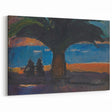 Realism Art Print of Coastal Palm and Sea View - Classical Realism Canvas