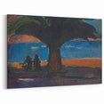Realism Art Print of Coastal Palm and Sea View - Classical Realism Canvas