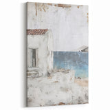 Rustic Coastal Architecture Art – Minimalist Seaside Canvas Print