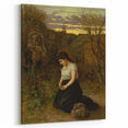 Realism Art Print of Woman in Cemetery - Detailed Classical Realism Canvas