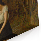 Realism Art Print of Woman in Cemetery - Detailed Classical Realism Canvas
