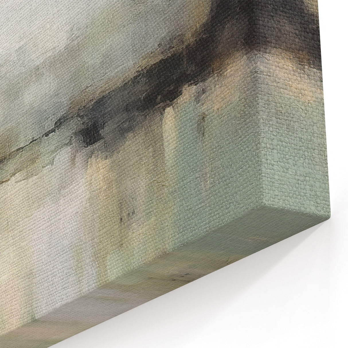 Soft Misty Landscape - Neutral Toned Abstract Canvas Wall Art