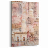 Minimalist Architecture Art - Elegant Abstract Building Canvas Print