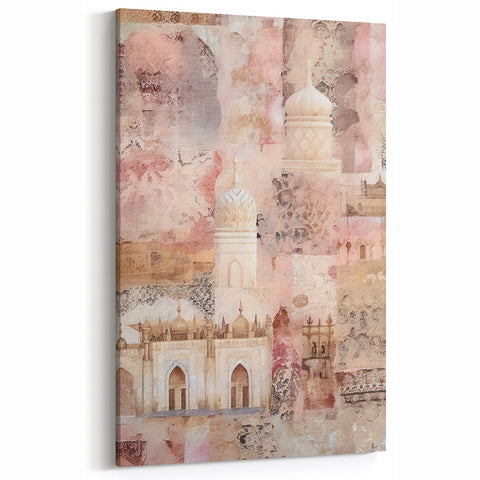 Minimalist Architecture Art - Elegant Abstract Building Canvas Print