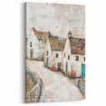 Rustic Architecture Art - Urban Abstract Village Canvas Print
