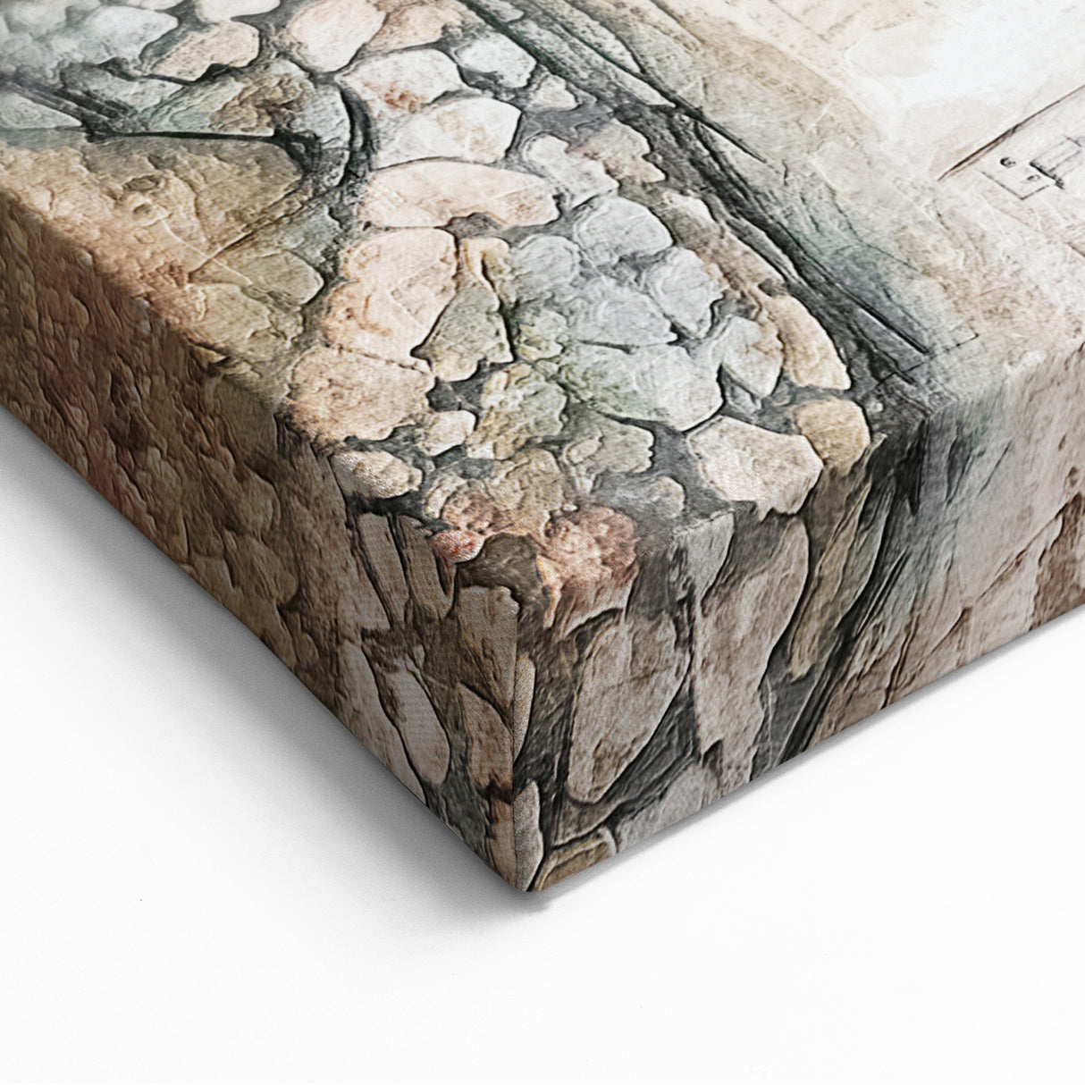 Rustic Architecture Art - Urban Abstract Village Canvas Print