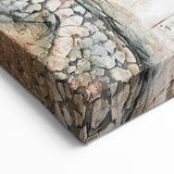 Rustic Architecture Art - Urban Abstract Village Canvas Print