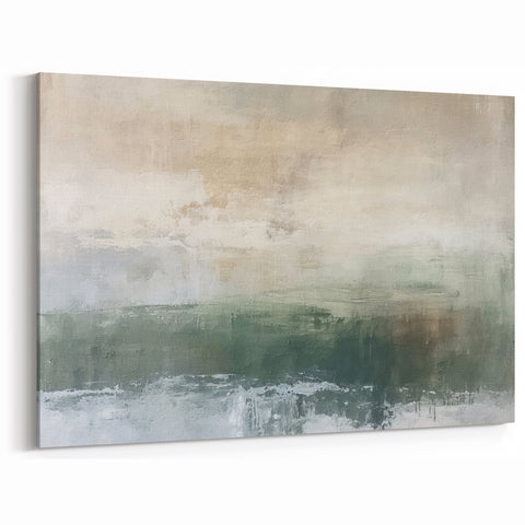 Calm Coastal Landscape - Minimalist Abstract Ocean Canvas Wall Art