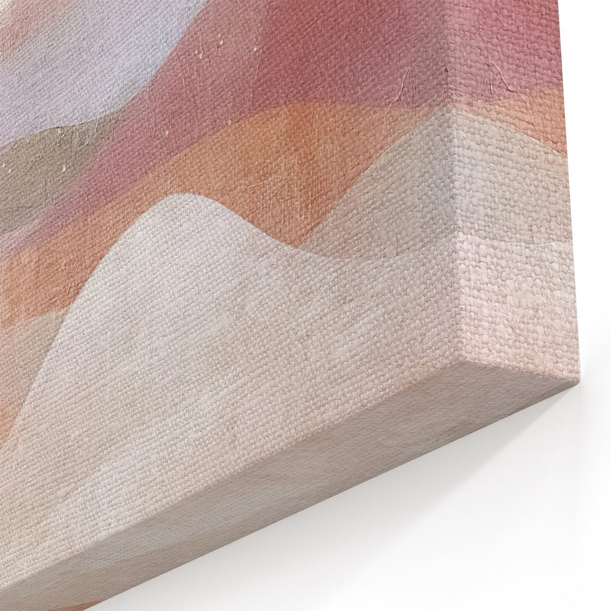 Dreamy Sunset Waves - Soft Pastel Abstract Landscape Canvas Wall Art