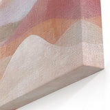 Dreamy Sunset Waves - Soft Pastel Abstract Landscape Canvas Wall Art