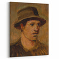 Head of a Laborer Realism Art Print - Ladislav Mednyánszky Portrait Canvas