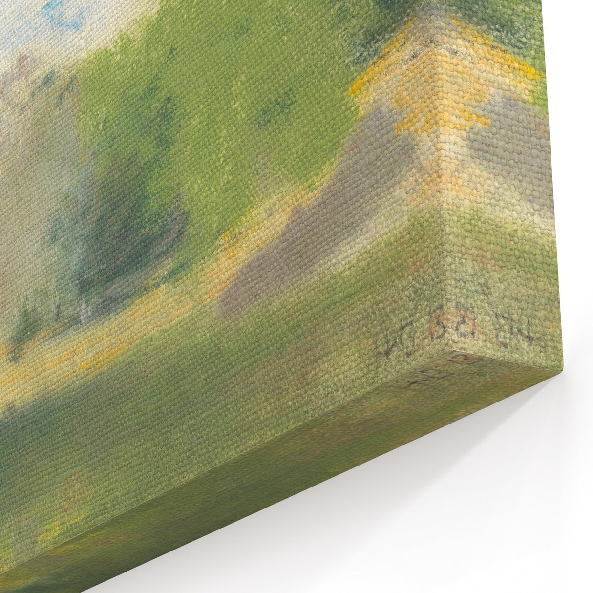 View at Oaklands Realism Art Print - Tranquil Landscape Canvas Decor