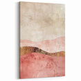 Desert Serenity - Minimalist Abstract Pink and Beige Landscape Canvas
