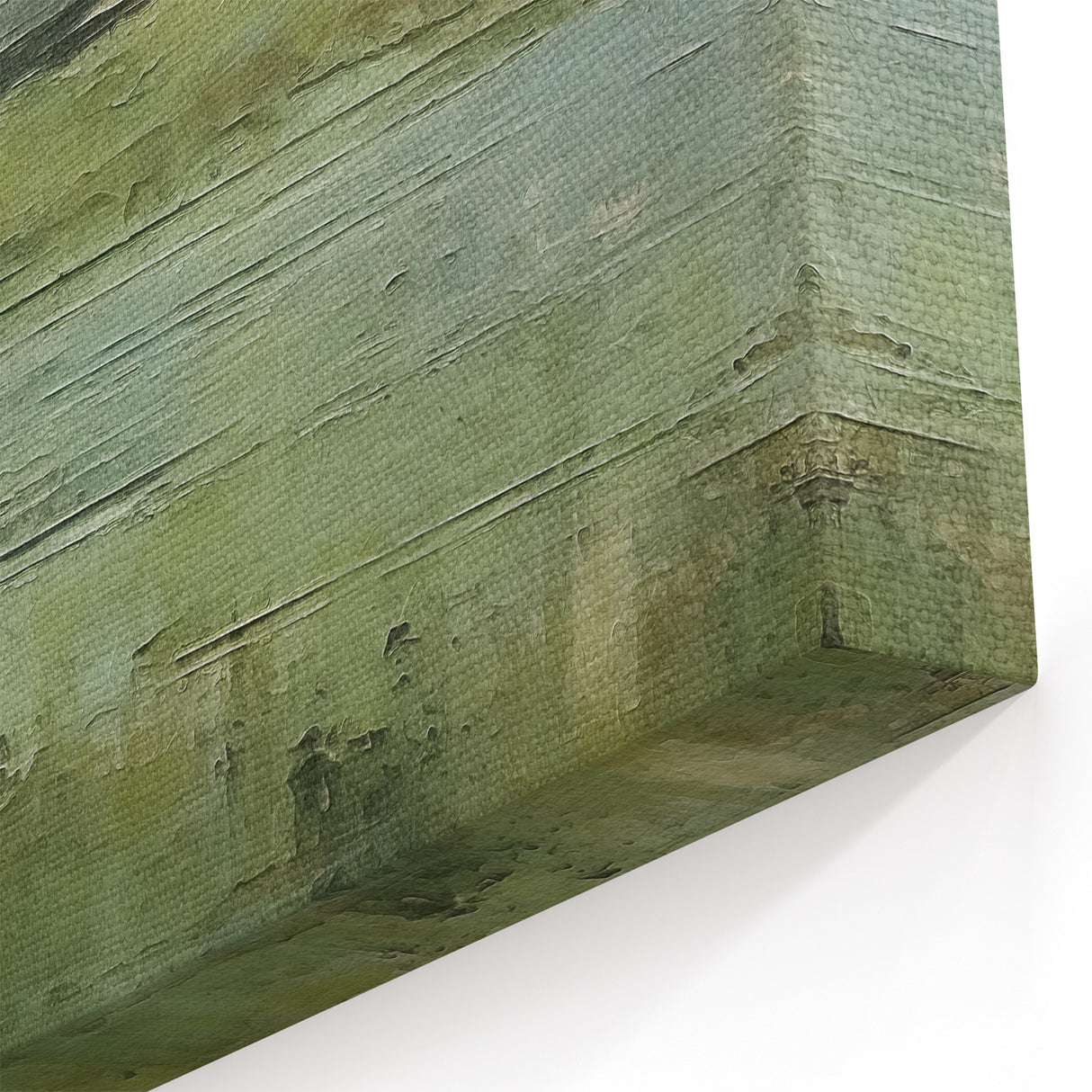 Modern Landscape Abstract - Serene Green Landscape Wall Art