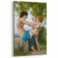 A Young Girl Defending Herself against Eros - Bouguereau Classical Art Print
