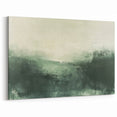 Modern Landscape Abstract - Deep Green Misty Landscape Wall Art