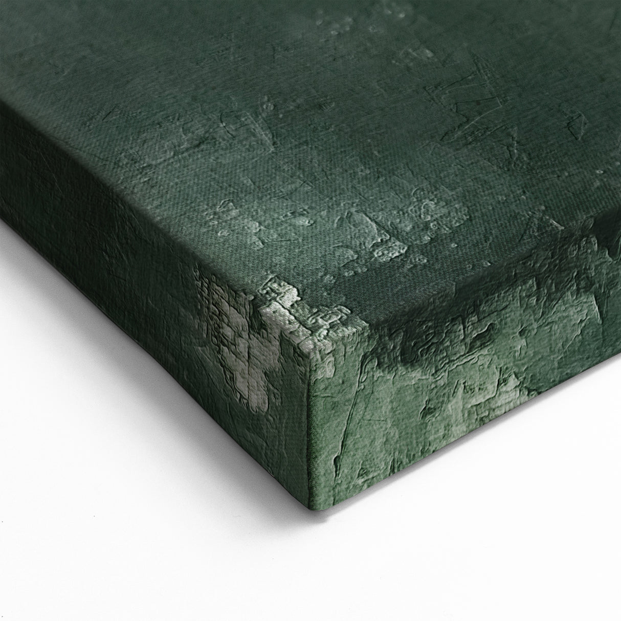 Modern Landscape Abstract - Deep Green Misty Landscape Wall Art
