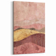 Abstract Landscape Art - Dreamy Pink & Gold Night Sky Wall Decor